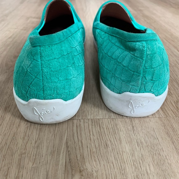 JOIE Women Huxley Tropical Green Croc Print Leather Slip On Loafers Shoes - Picture 9 of 9